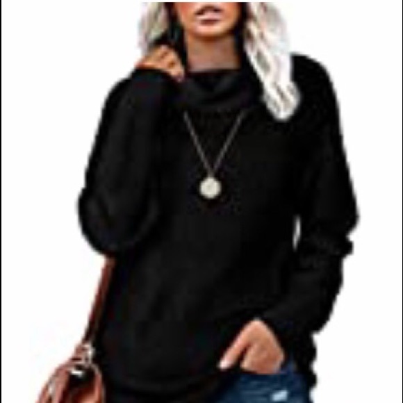 Cowl Neck Baggy Sweater - Picture 1 of 2